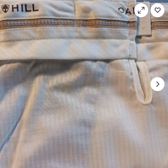 Oak Hill Mens Shorts Size 46 Flat Front Stretch Twill Chino Blue Cotton Blend - Picture 10 of 10